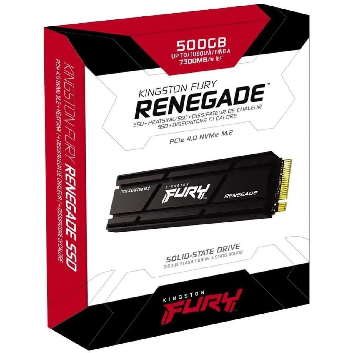 Kingston fury renegade 500gb pcie 4.0 nvme m.2 ssd up to 7,300mb/s w/ heatsink & ps5™ ready - pc hardware