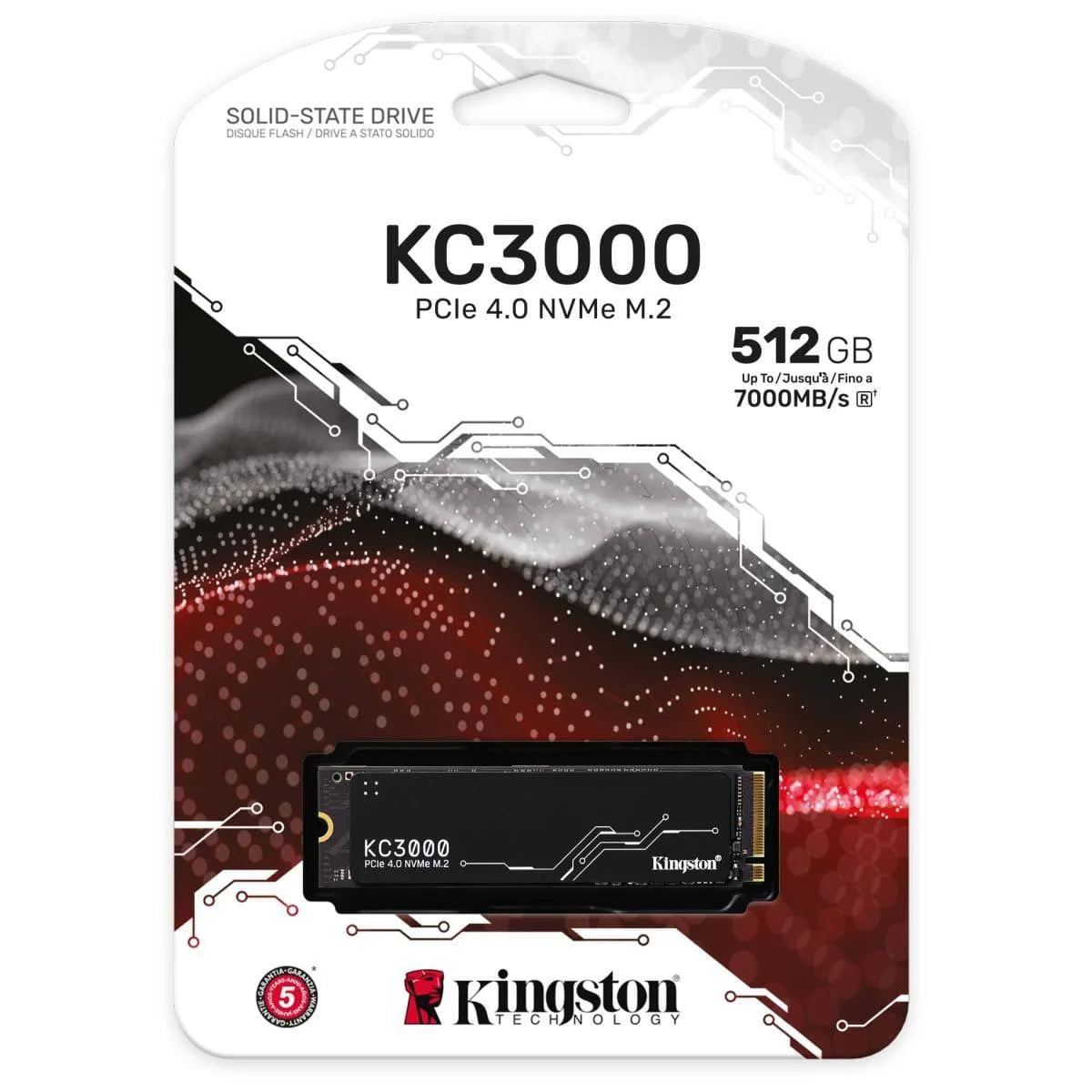 Kingston kc3000 500gb pcie 4.0 nvme m.2 ssd up to 7,000mb/s - pc hardware