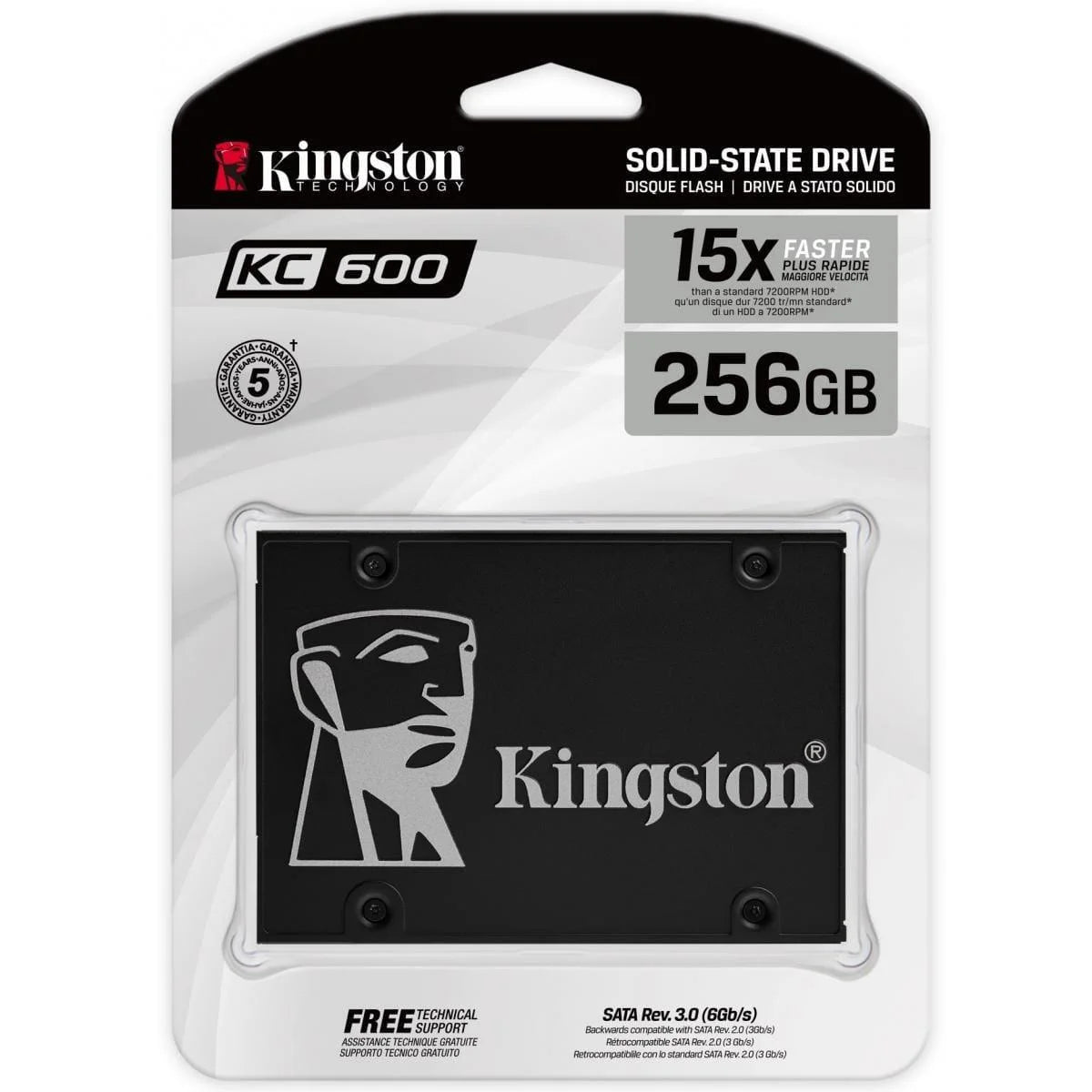 Kingston kc600 256gb sata iii solid state drive (ssd) - pc hardware