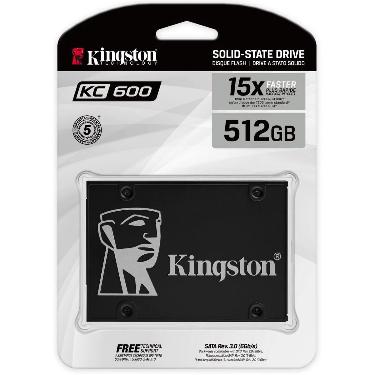 Kingston kc600 512gb sata iii solid state drive (ssd) - pc hardware