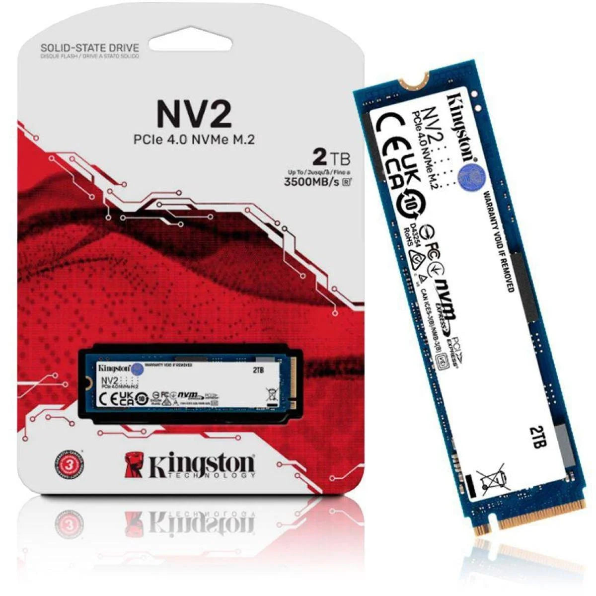 Kingston nv2 2tb m.2 2280 nvme pcie 4.0 internal ssd up to 3500 mb/s - pc hardware