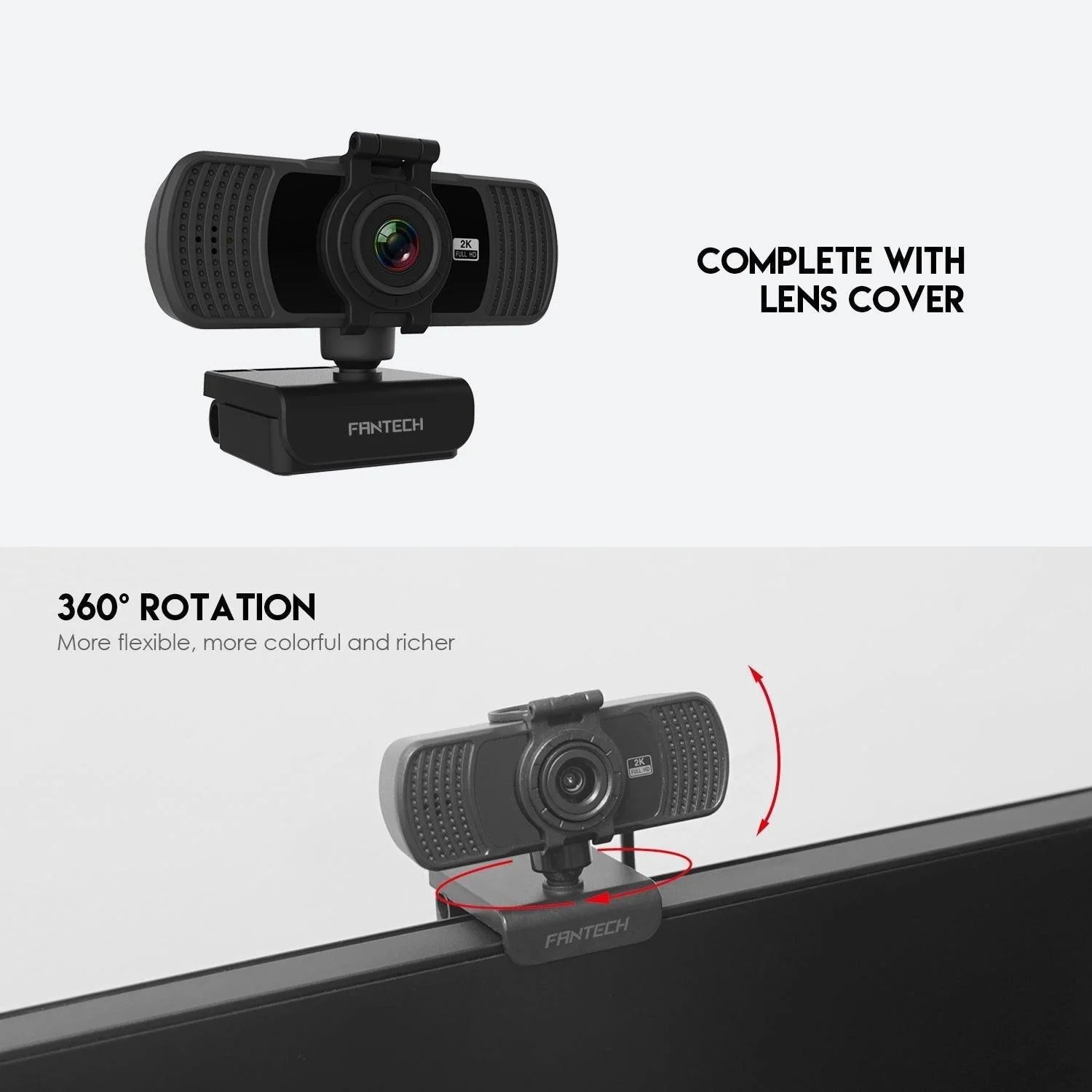 Fantech luminous c31 webcam for crystal clear 2k streaming - streaming