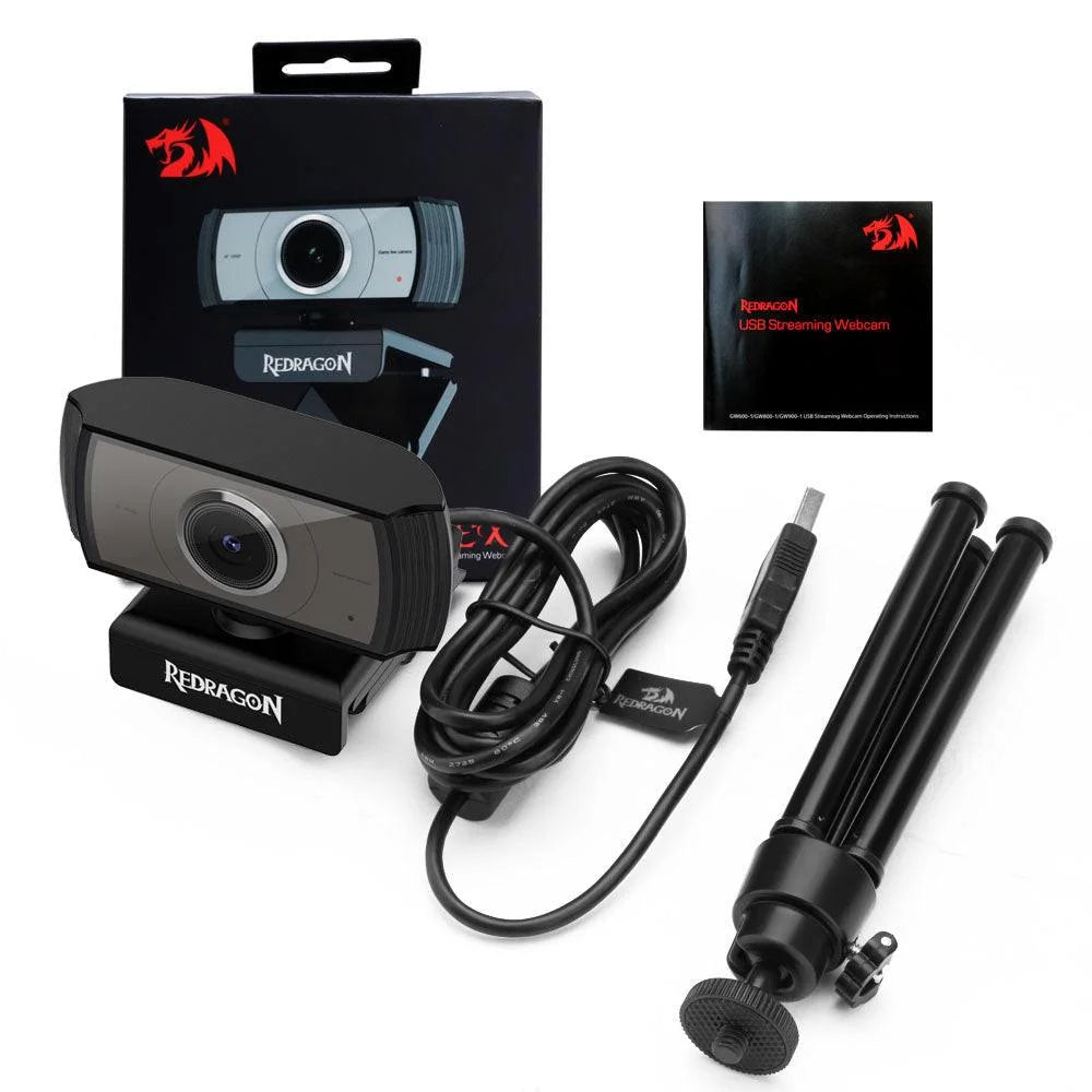 Redragon apex 1080p full hd 30 fps webcam black - webcam