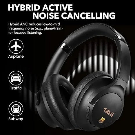 1mii y8+ hybrid active noise cancelling headphones - audio | wireless headset