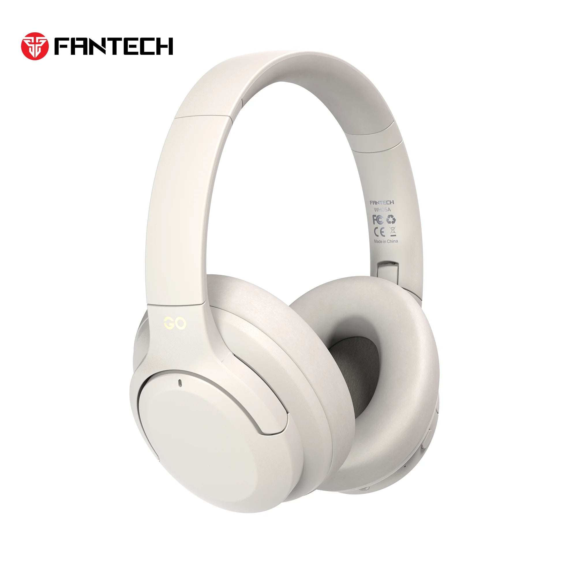Fantech wh05a go vibe wireless headset - beige anc for superior sound immersion - audio | wireless headset