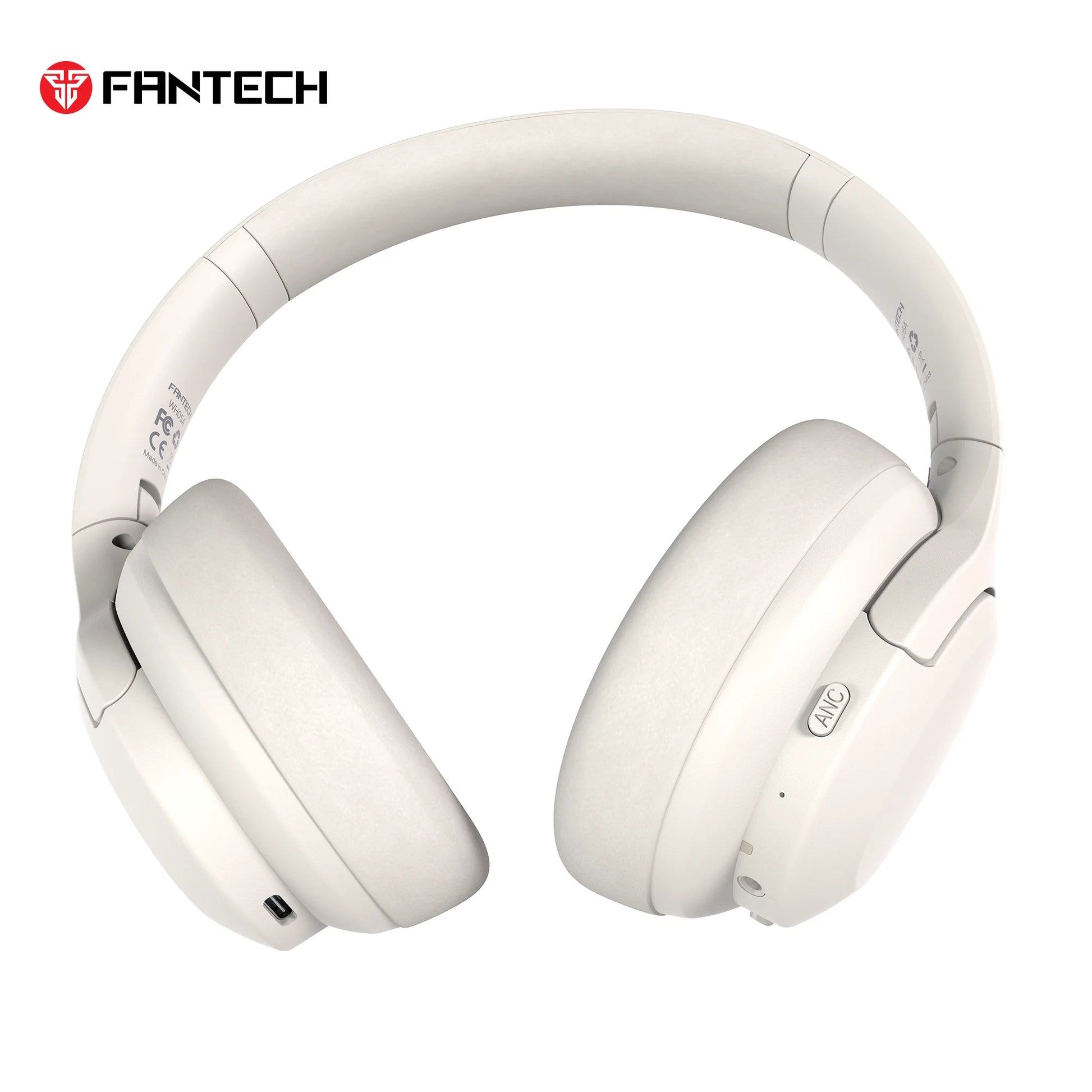 Fantech wh05a go vibe wireless headset - beige anc for superior sound immersion - audio | wireless headset