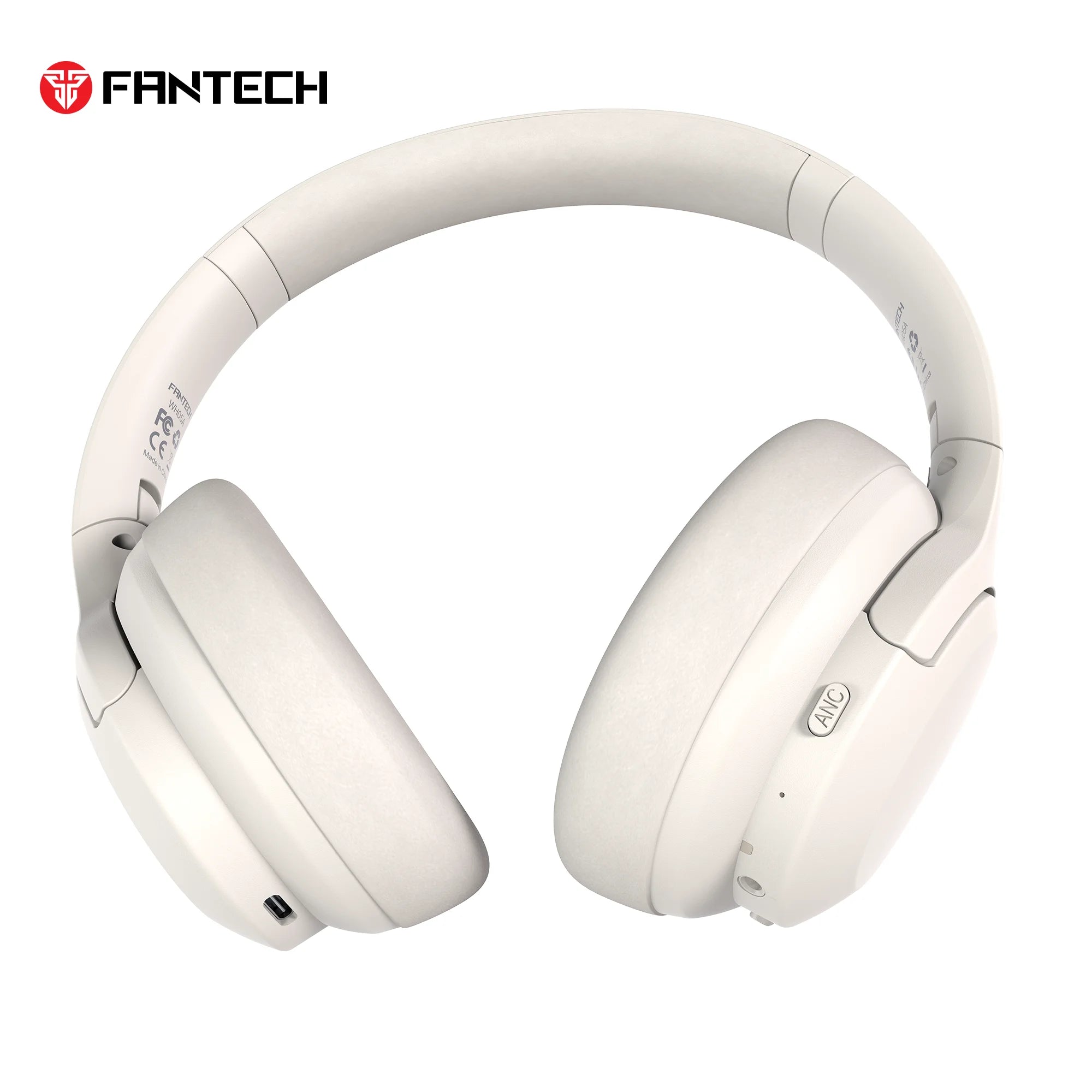 Fantech wh05a go vibe wireless headset - beige anc for superior sound immersion - audio | wireless headset