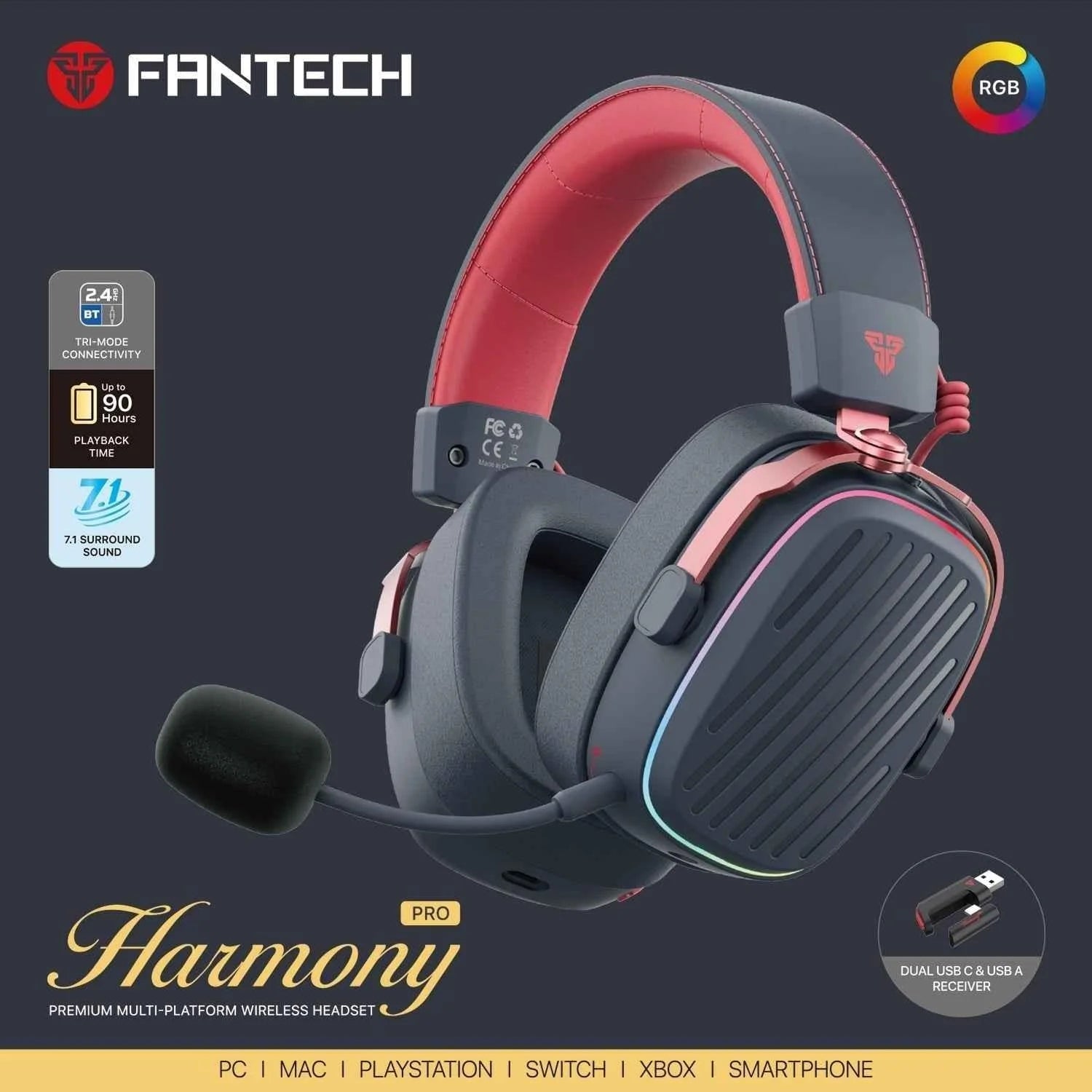 Fantech whg02p harmony pro wireless gaming headset - audio | wireless headset