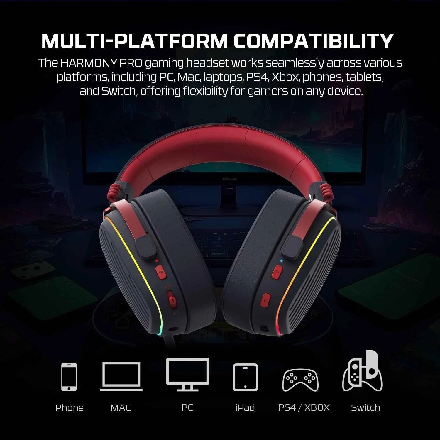 Fantech whg02p harmony pro wireless gaming headset - audio | wireless headset