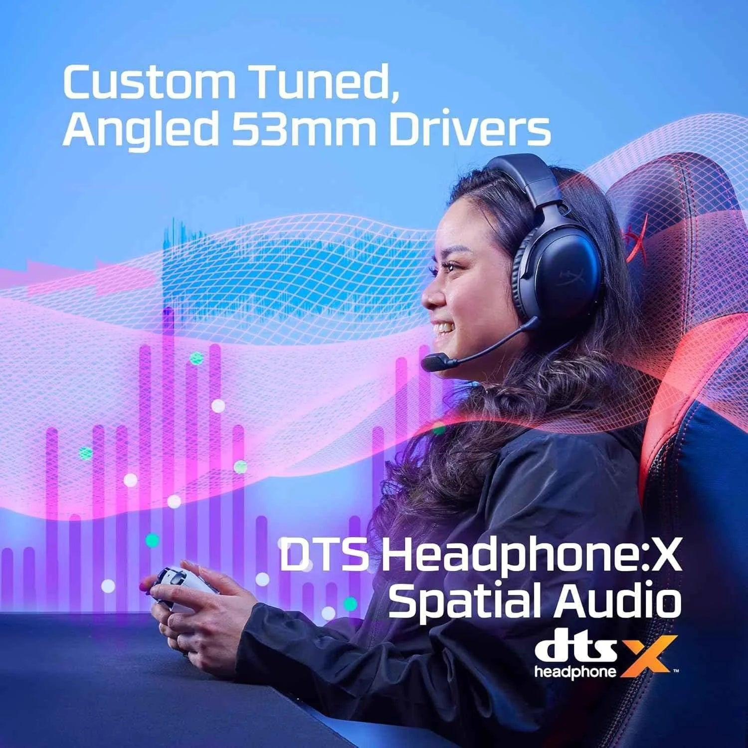 Hyperx cloud iii wireless gaming headset for pc ps5 ps4 – up to 120-hour battery life - audio | wireless headset