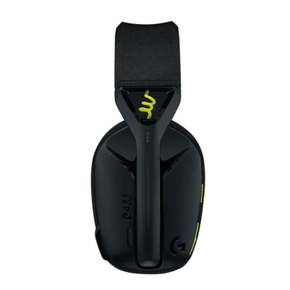 Logitech g435 wireless gaming headset - ultra-light wireless bluetooth comfort - black and neon yellow - audio
