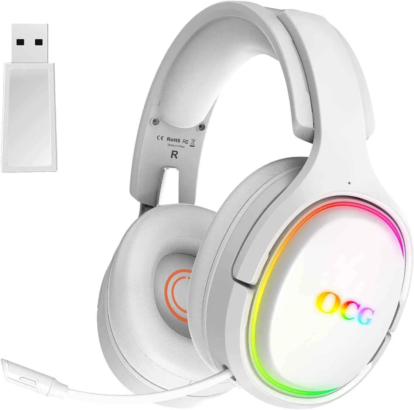 Ocg gaming headset wireless - dual wireless lossless 2.4g bluetooth gaming headphones - audio | wireless headset