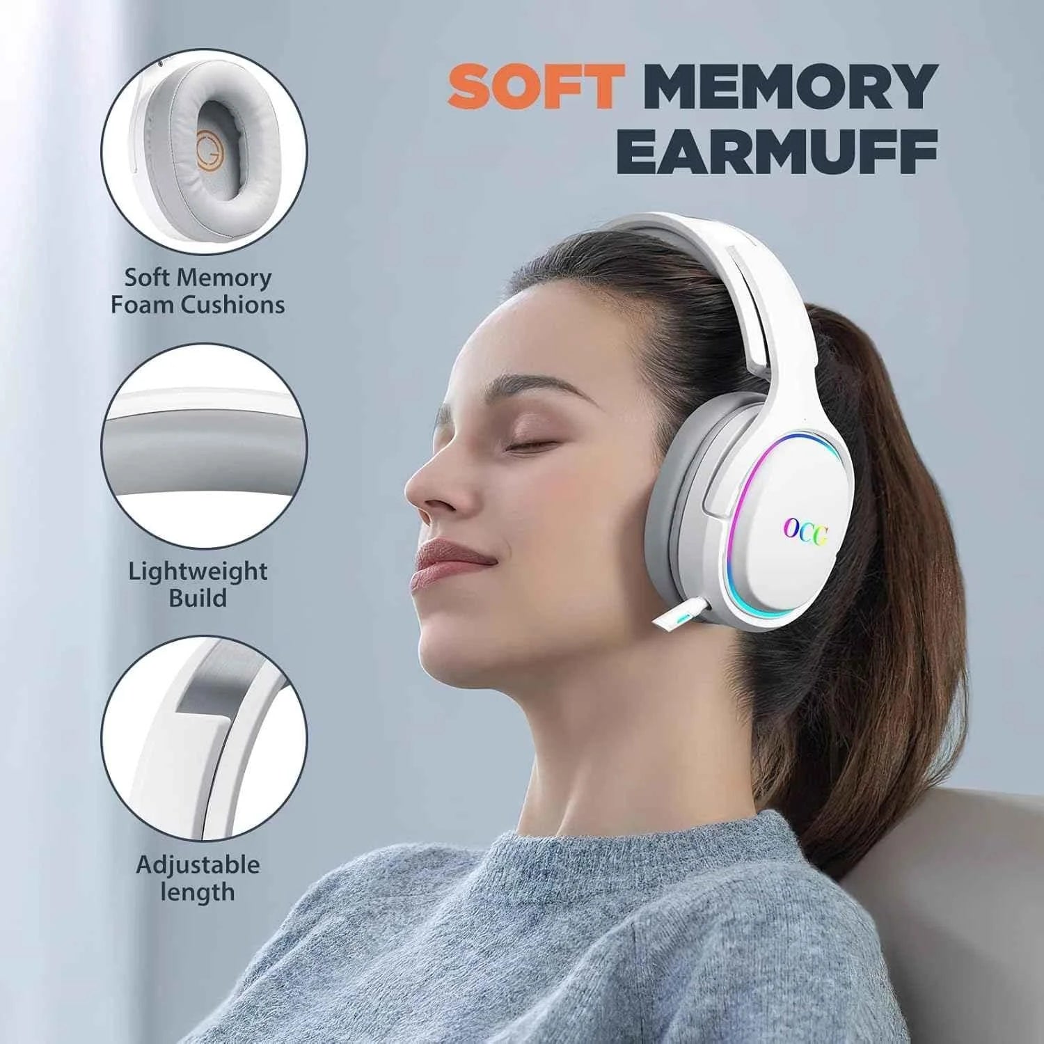 Ocg gaming headset wireless - dual wireless lossless 2.4g bluetooth gaming headphones - audio | wireless headset