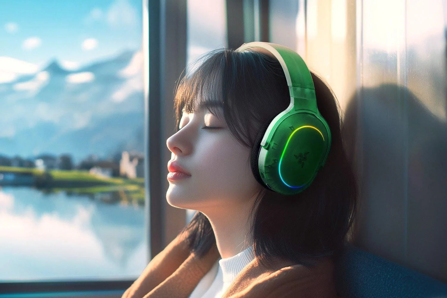 Razer barracuda x chroma - phantom green edition - audio | wireless headset