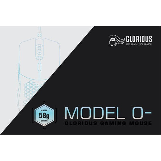 Glorious Gaming Mouse Model O- Minus Matte White -wired