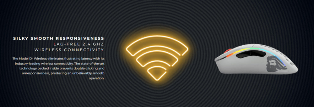 Glorious Model d Wireless Gaming Mouse - Matte White