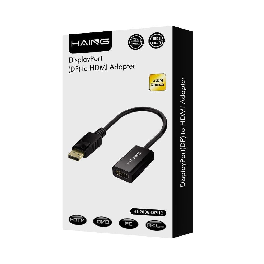 Haing Displayport (dp) to Hdmi Adapter High Quality - Gameonjo