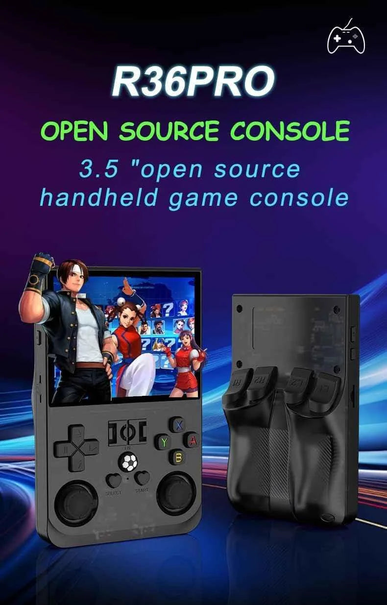 2025 r36 pro handheld game player - 3.5inch ips 128gb storage 18000+ games 4000mah battery - console | video console