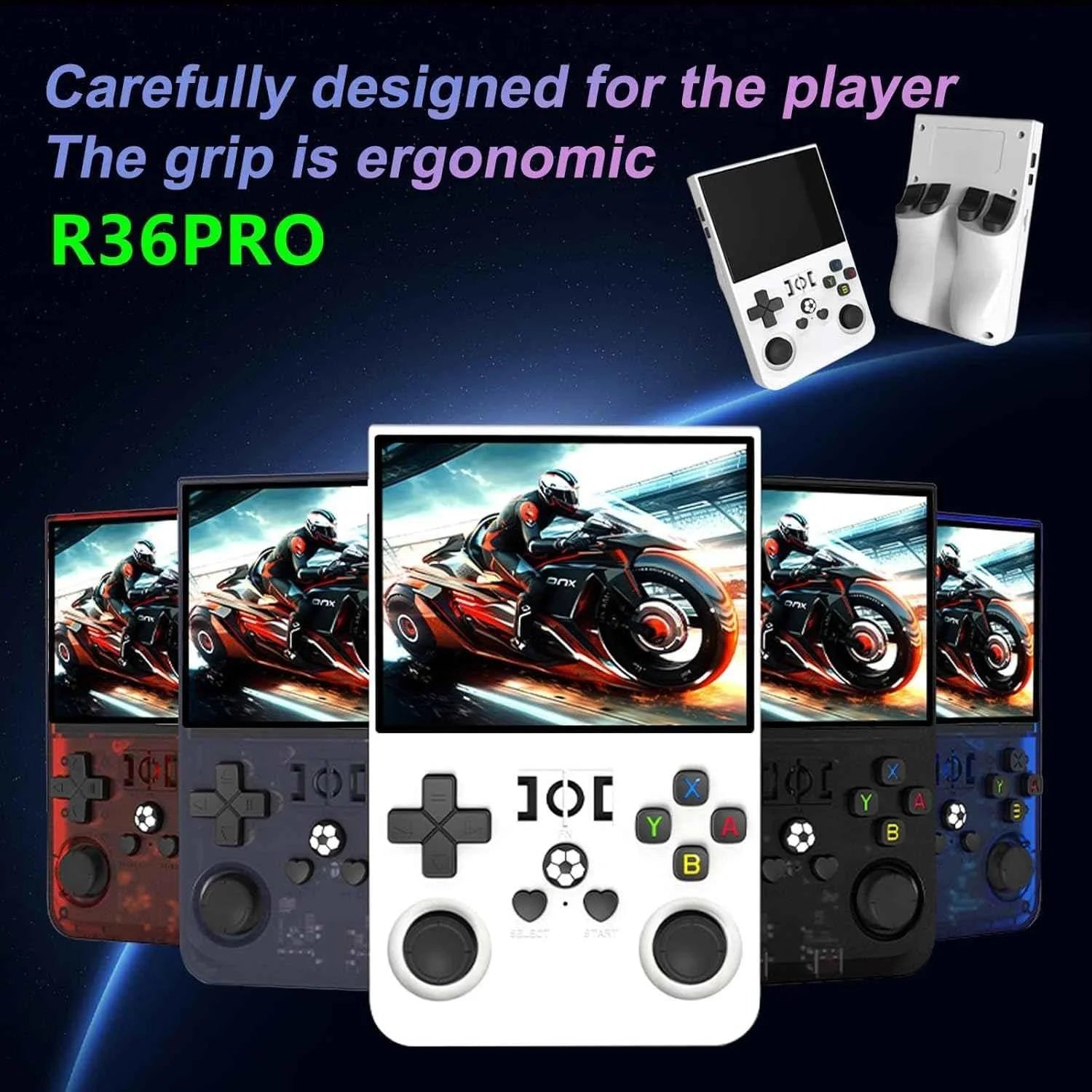 2025 r36 pro handheld game player - 3.5inch ips 128gb storage 18000+ games 4000mah battery - console | video console