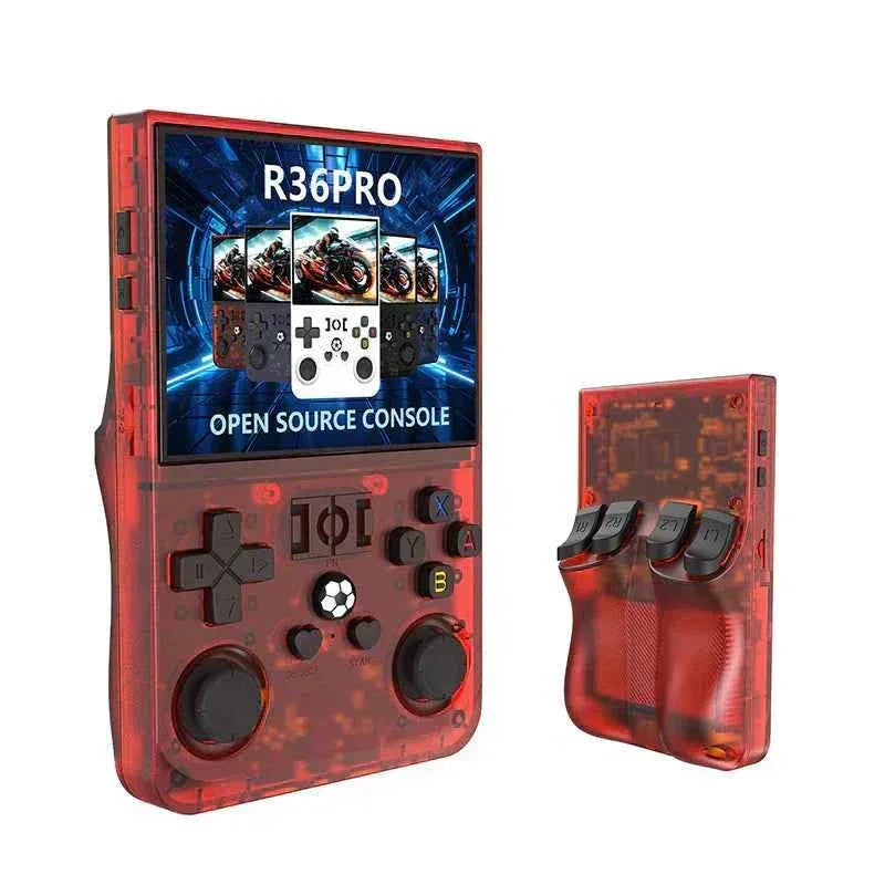 2025 r36 pro handheld game player - 3.5inch ips 128gb storage 18000+ games 4000mah battery - red - console | video
