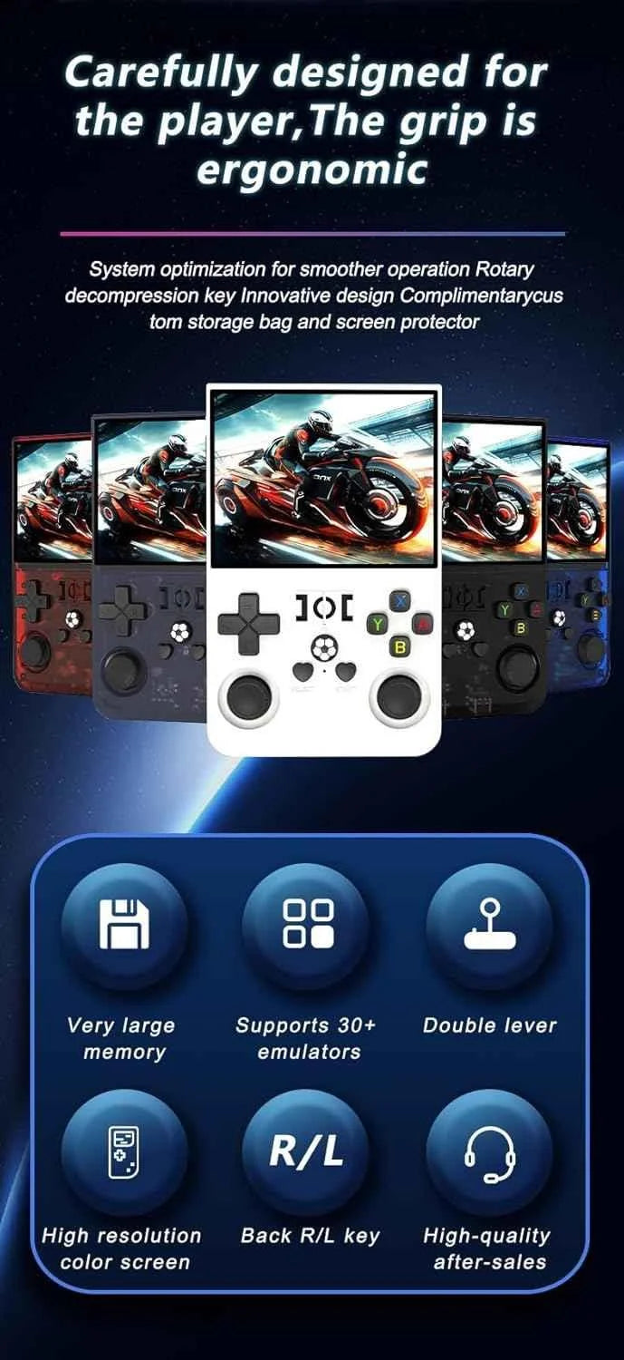 2025 r36 pro handheld game player - 3.5inch ips 128gb storage 18000+ games 4000mah battery - console | video console