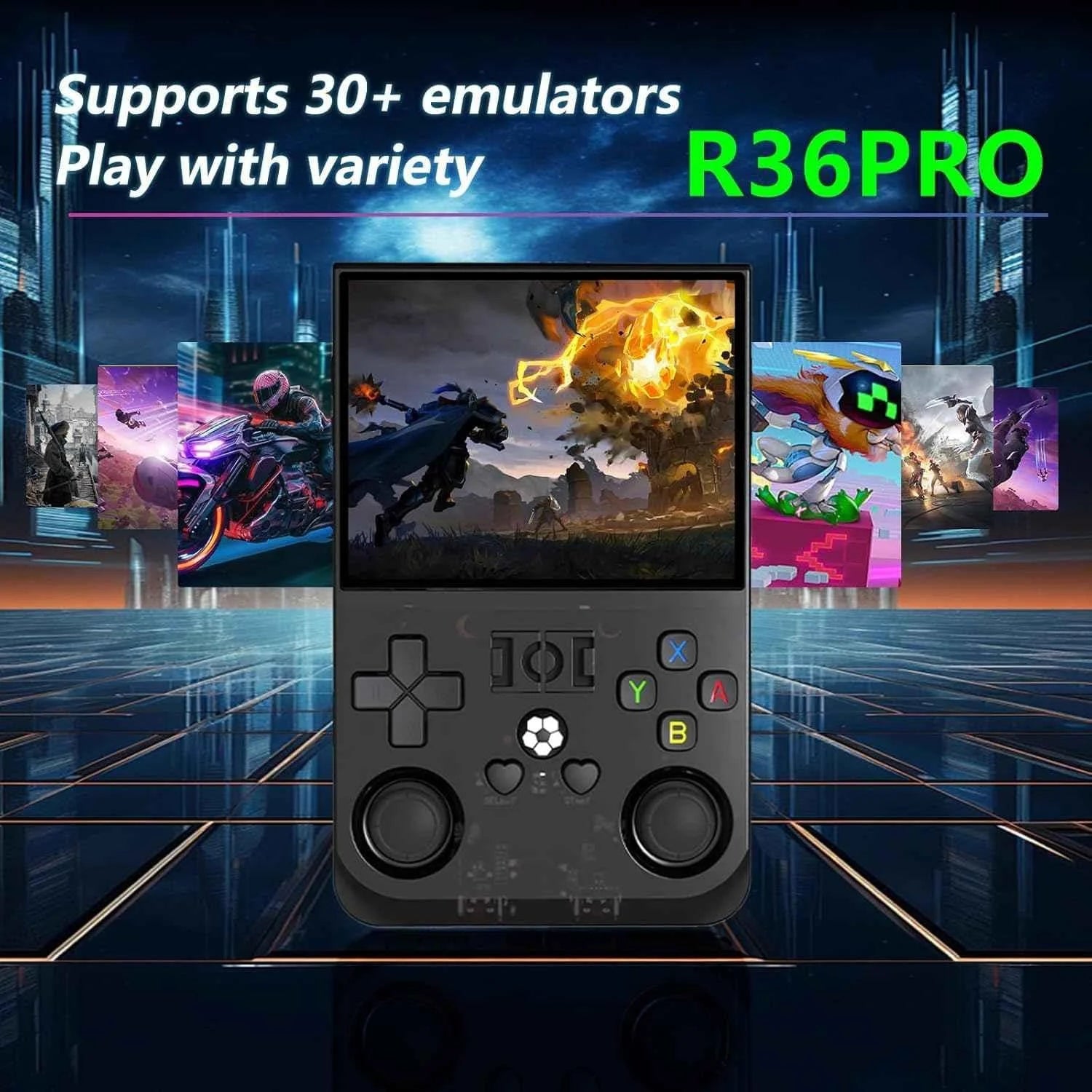 2025 r36 pro handheld game player - 3.5inch ips 128gb storage 18000+ games 4000mah battery - console | video console