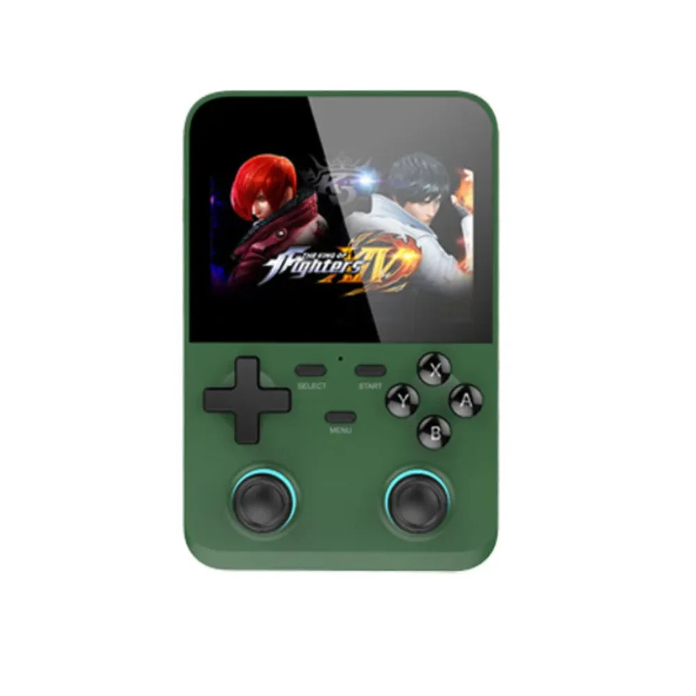 D-007 handheld game console - 3.5 inches video game player with 128gb and 10,000 games - green - console | video console