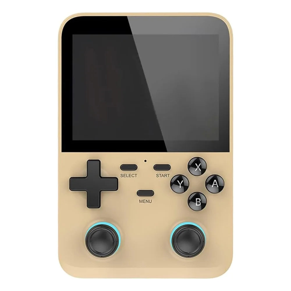 D-007 handheld game console - 3.5 inches video game player with 128gb and 10,000 games - peige - console | video console