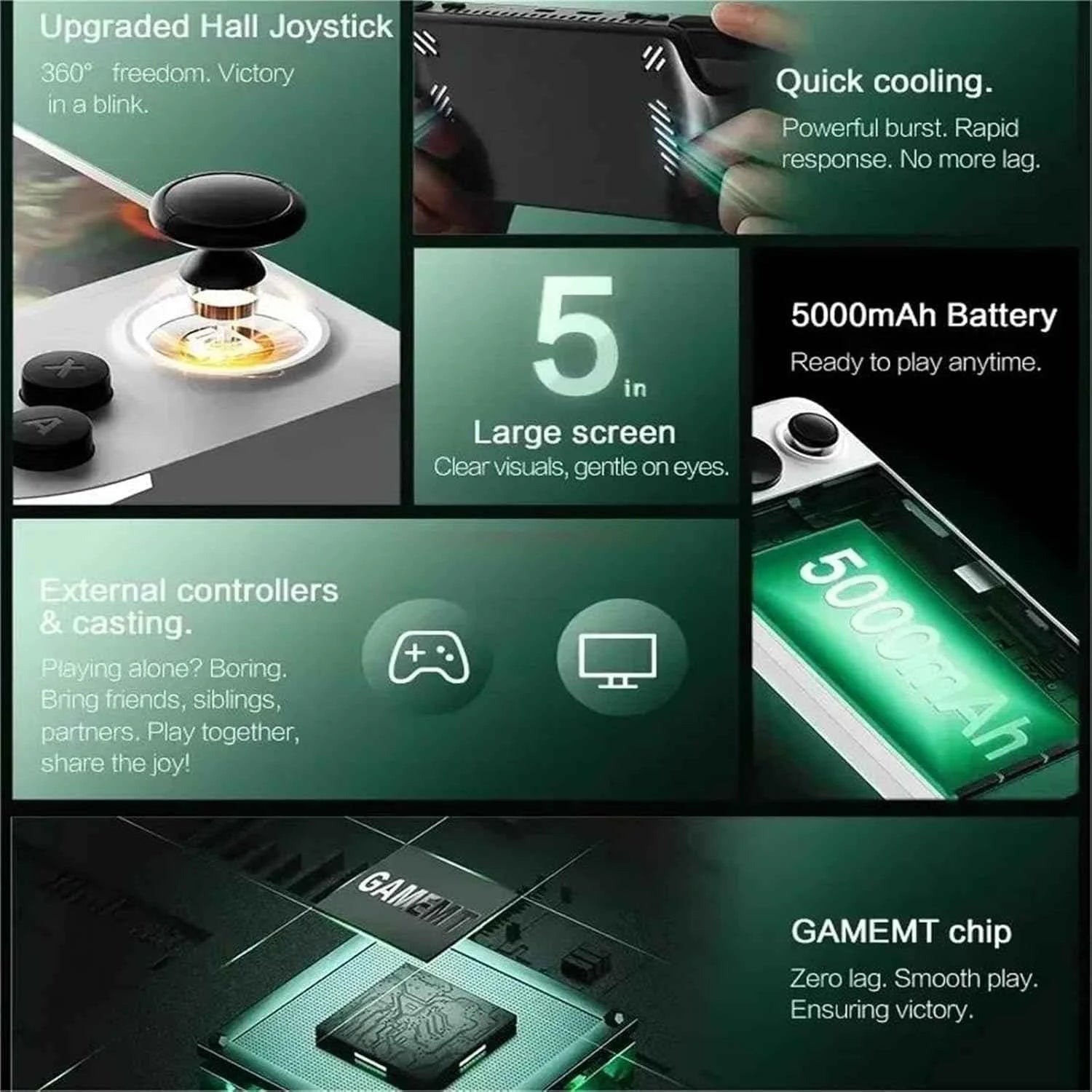 E6 handheld game console portable video game support 5-inch ips screen 60hz - console | video console