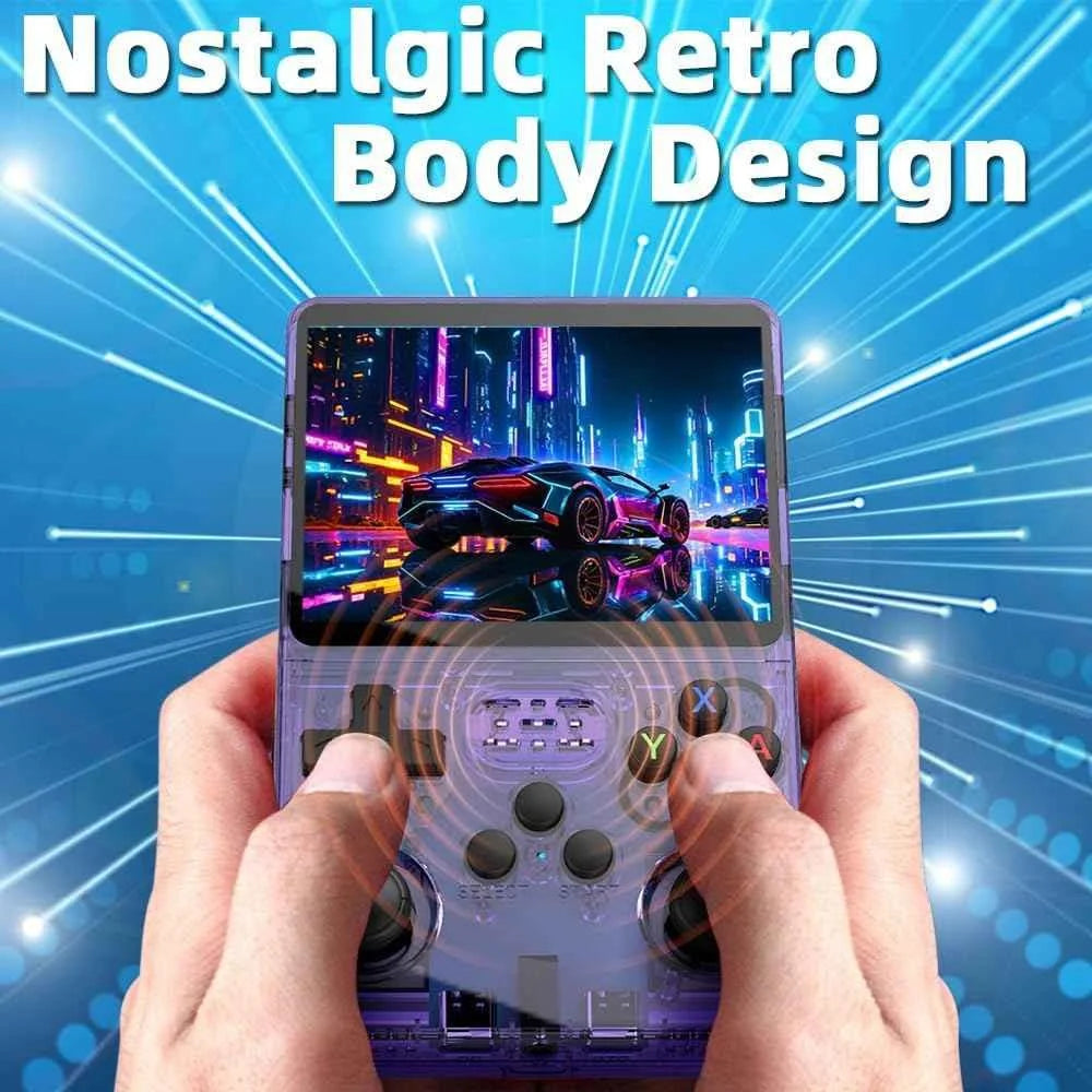 R36s handheld game console 3.5 inch ips screen retro gaming console 64g card - console | video console