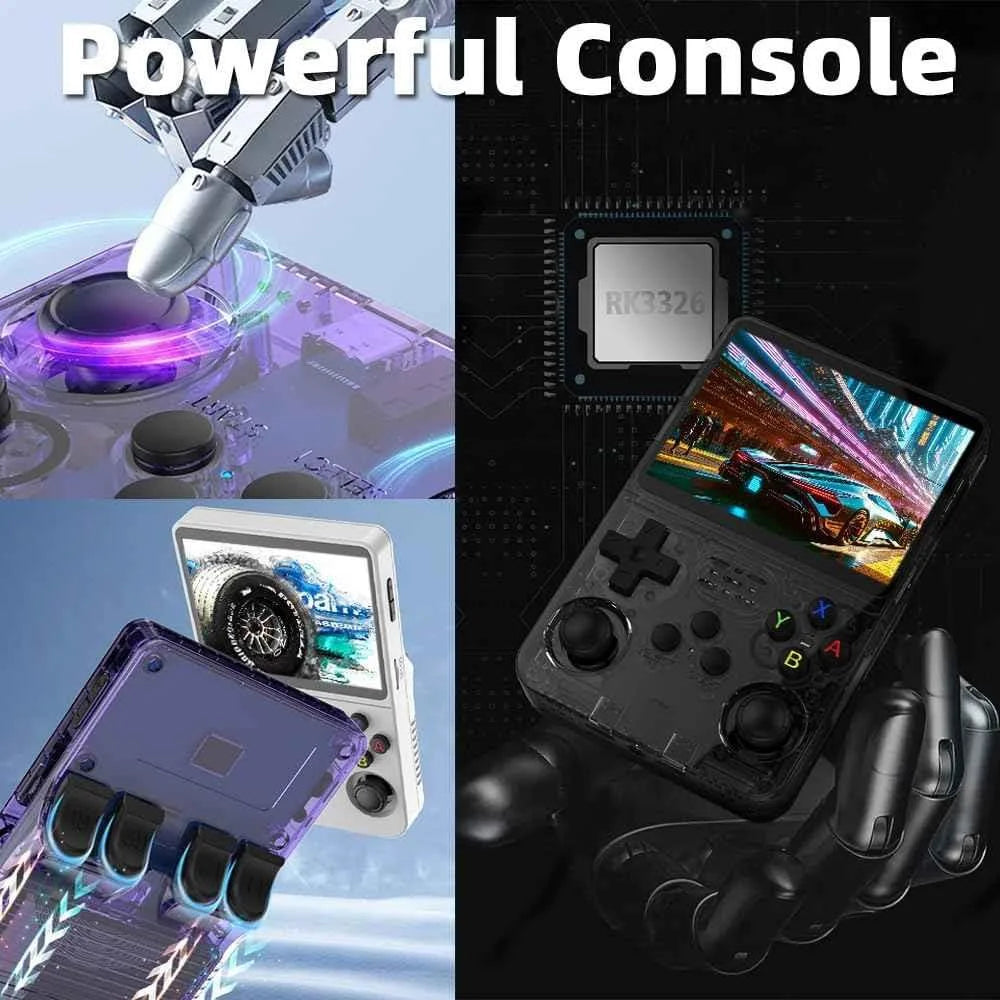 R36s handheld game console 3.5 inch ips screen retro gaming console 64g card - console | video console