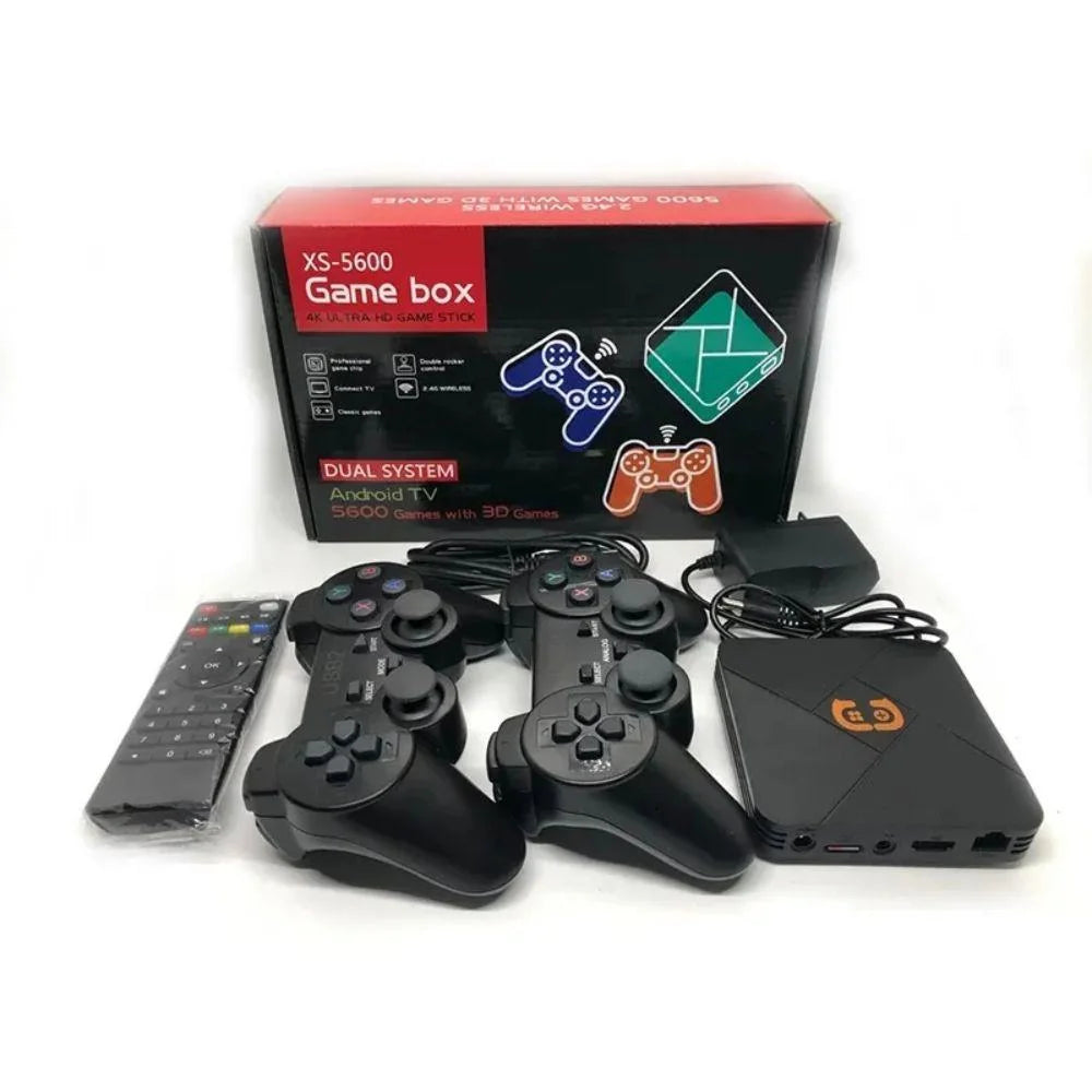 Retro classic gamebox: 2.4g wireless dual system android 9.1 game stick - console | video console