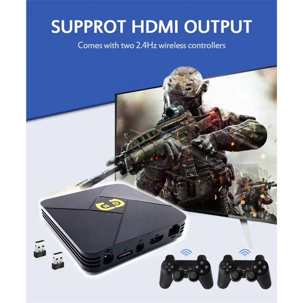 Retro classic gamebox: 2.4g wireless dual system android 9.1 game stick - console | video console