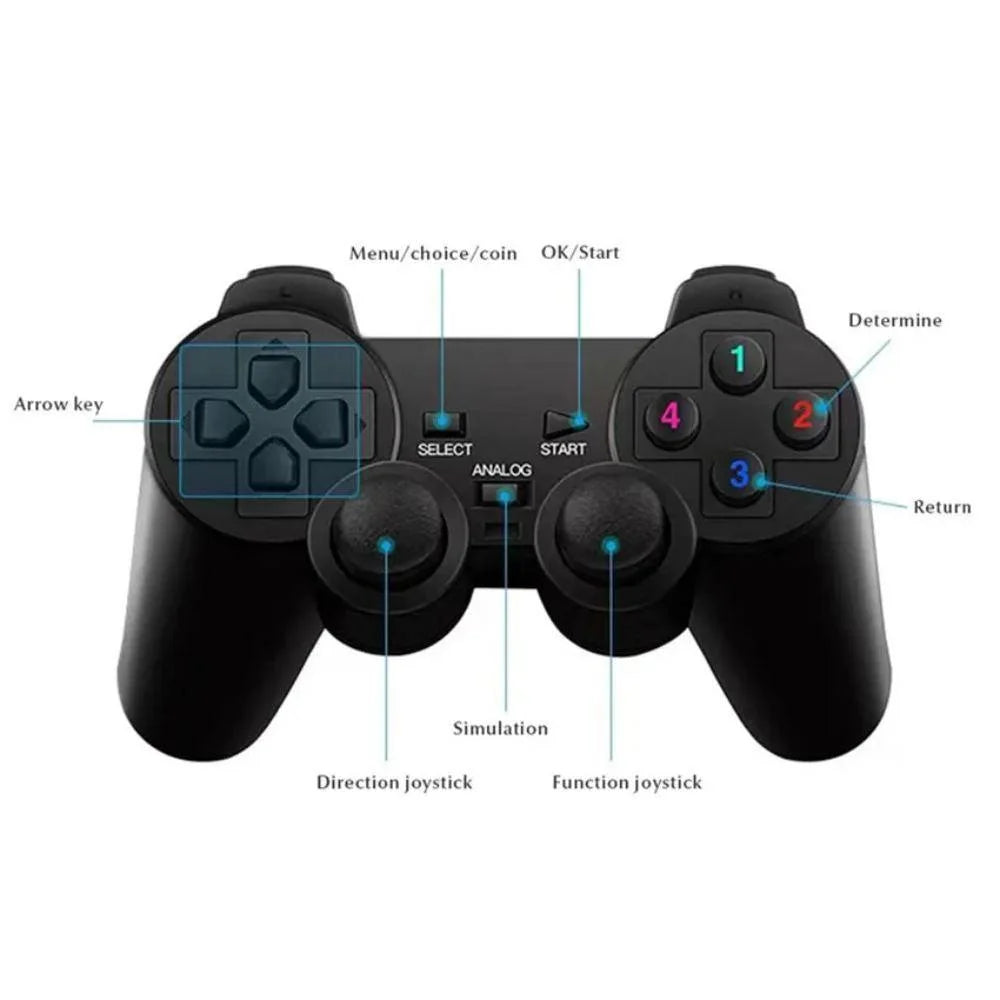 Retro classic gamebox: 2.4g wireless dual system android 9.1 game stick - console | video console
