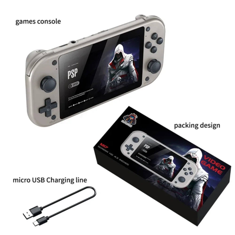 M17 retro handheld game console - 4.3 inch display with 20,000+ classic games - console | video console