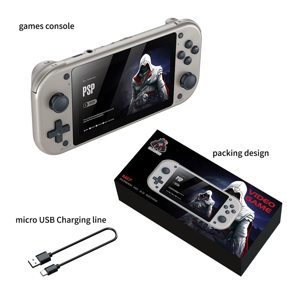 M17 retro handheld game console - 4.3 inch display with 20,000+ classic games - console | video console