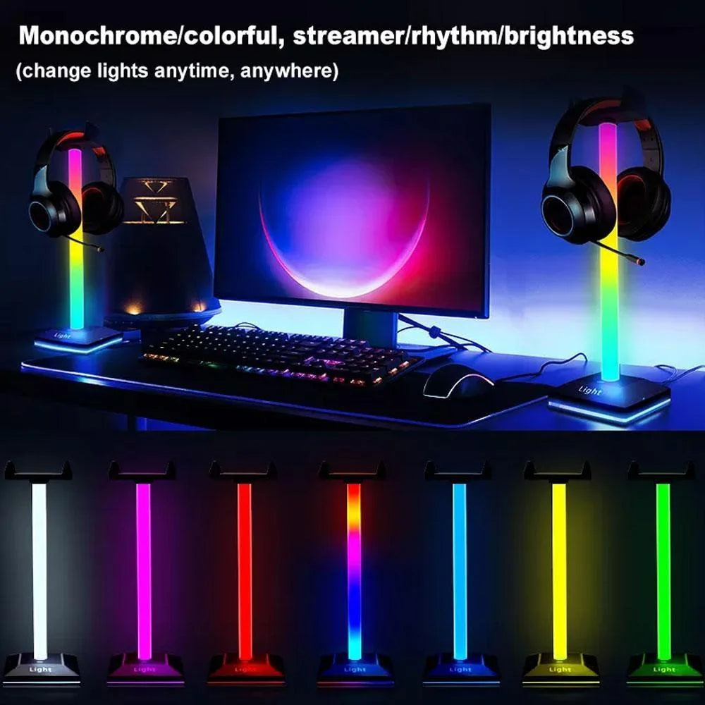 Rgbic headphone stand light display stand detachable ambient light - audio | headset accessories