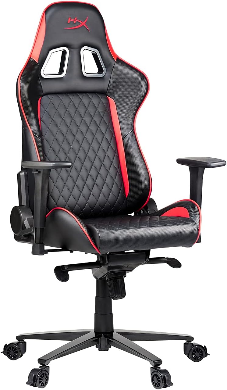 Hyperx Blast Gaming Chair - Ergonomic Gaming Chair, Leather Upholstery Video Chair Red Black