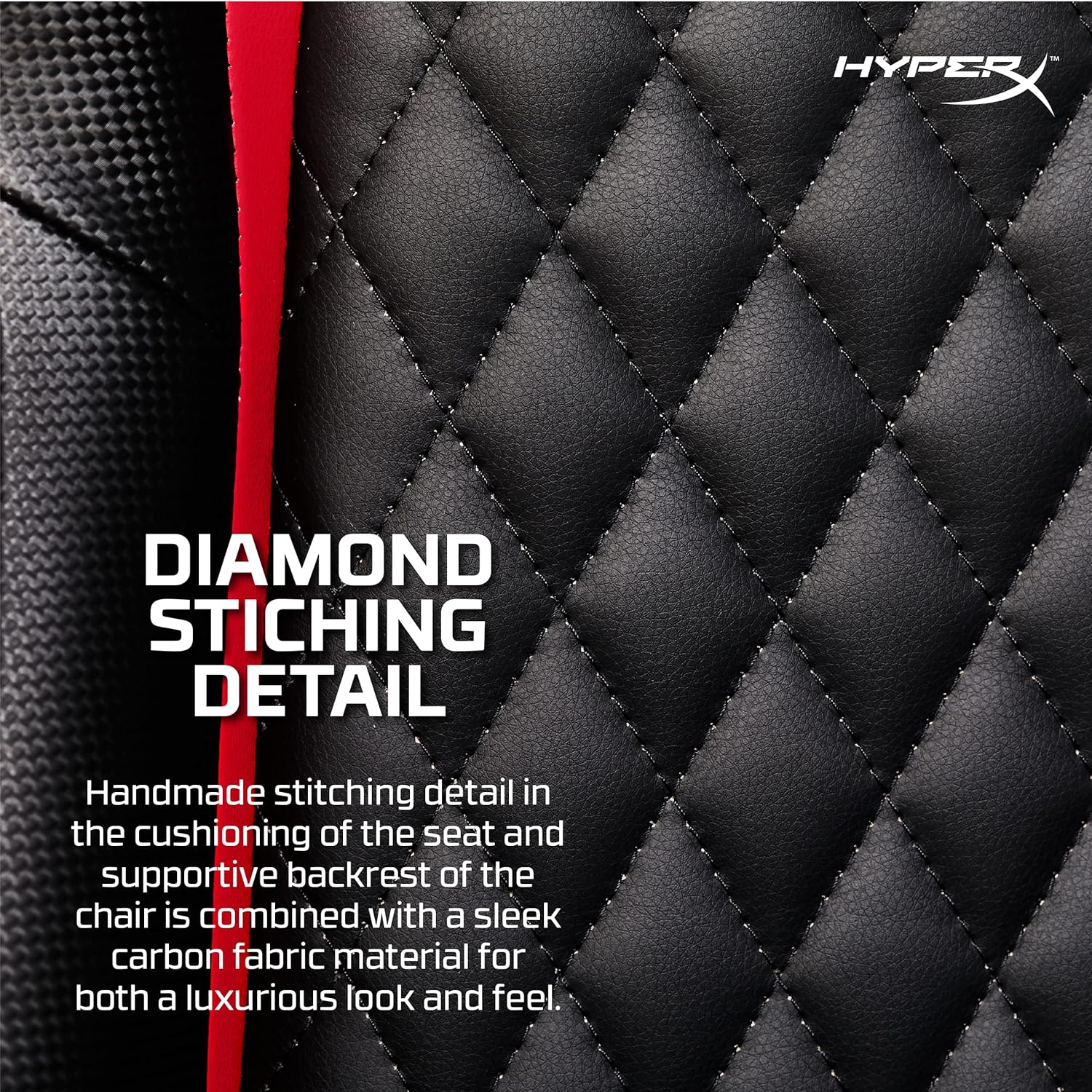 Hyperx Blast Gaming Chair - Ergonomic Gaming Chair, Leather Upholstery Video Chair Red Black