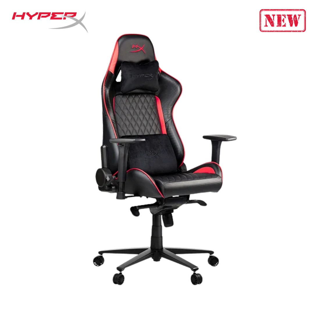 Hyperx Blast Gaming Chair - Ergonomic Gaming Chair, Leather Upholstery Video Chair Red Black