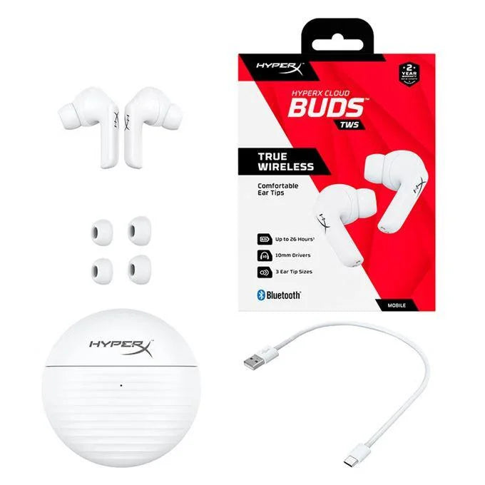 Hyperx cloud buds tws - white - headsets