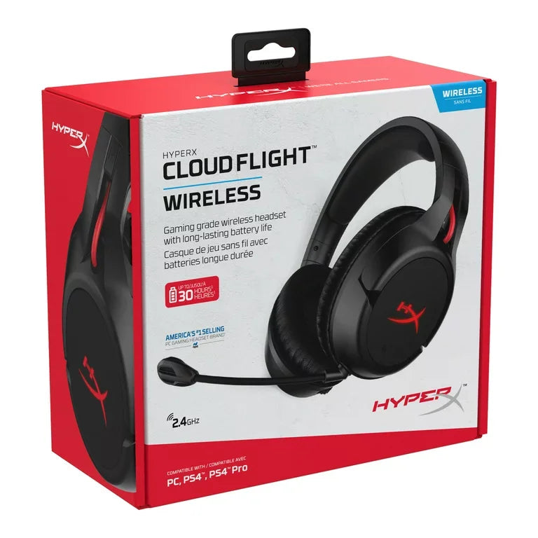 Hyperx cloud flight wireless gaming headset pc/ps4 - headsets