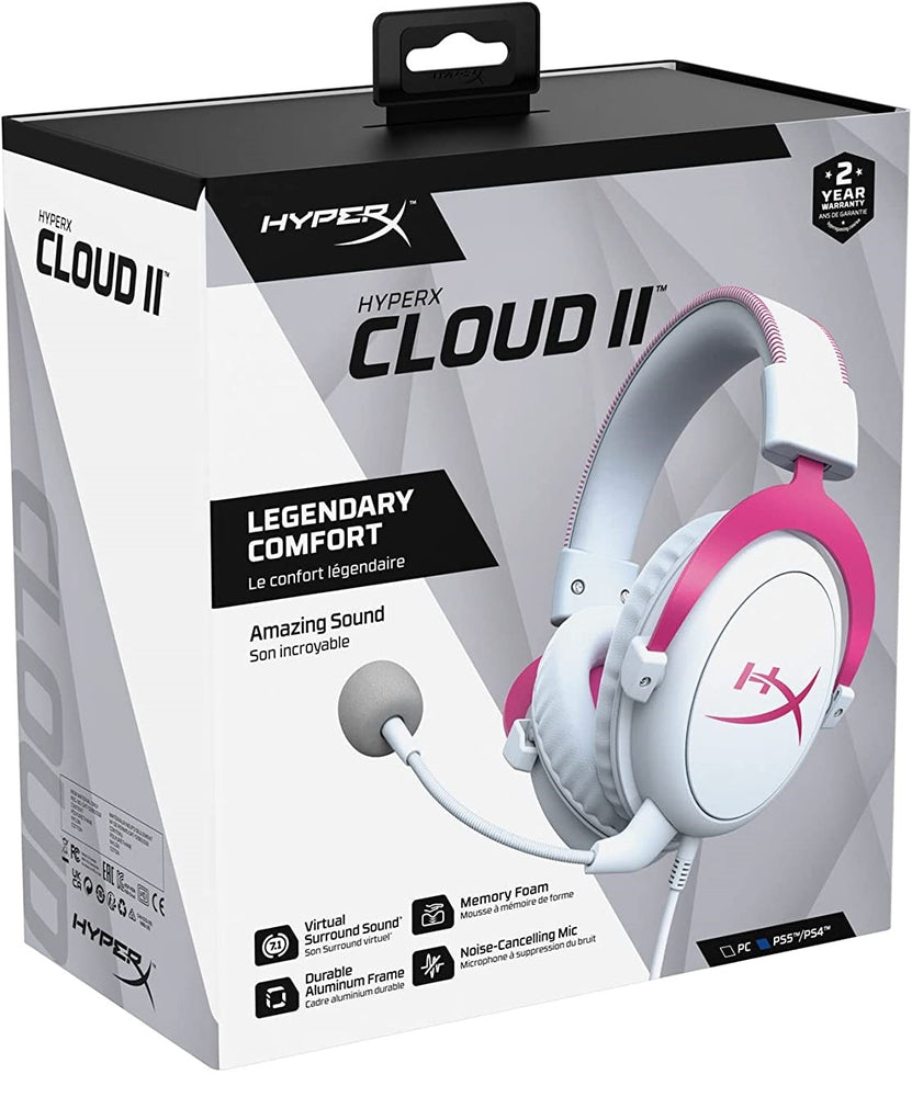 Hyperx Cloud Ii Gaming Headphones Pink/white - Gameonjo