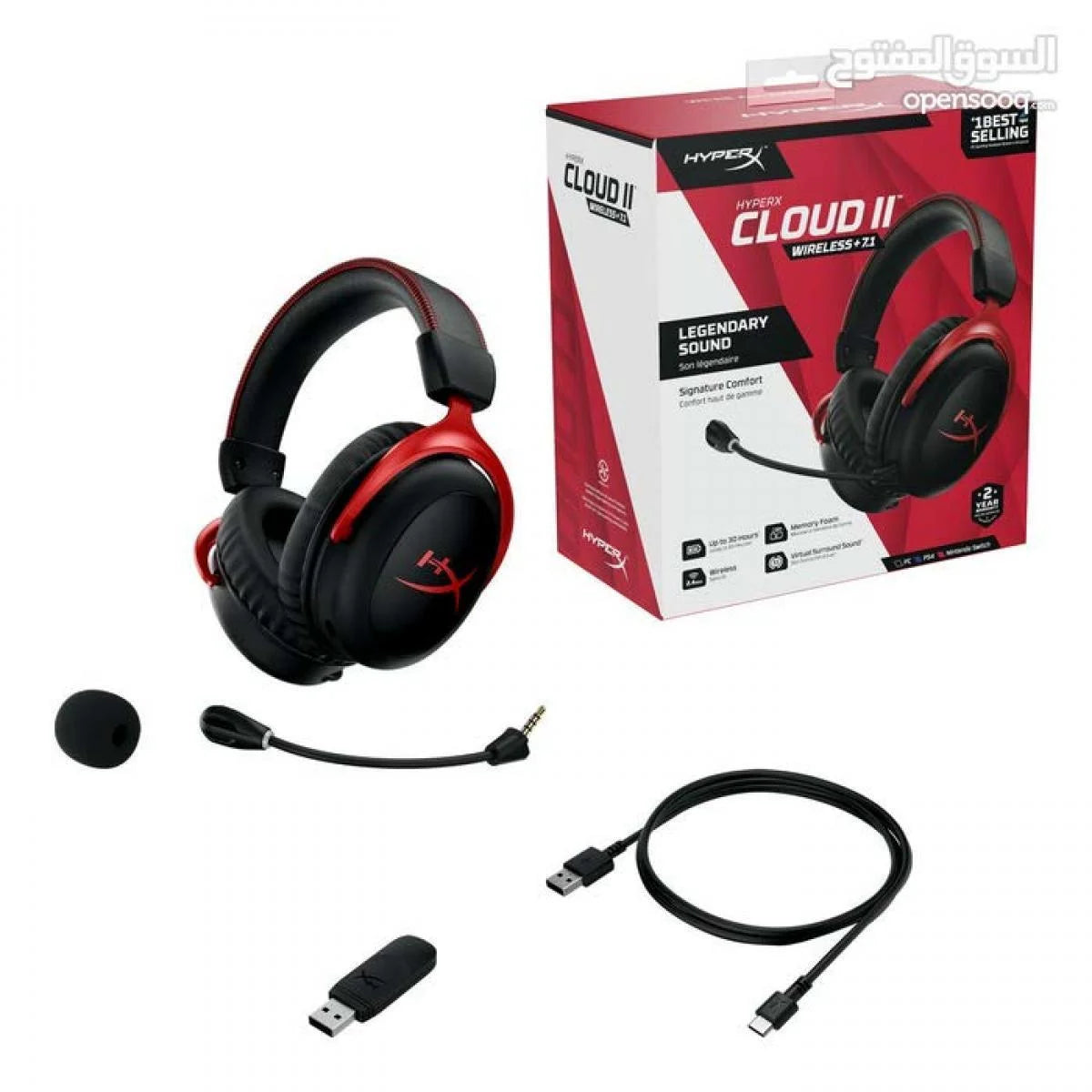 Hyperx cloud ii wireless - gaming headset for pc ps4,battery up to 30 hours 7.1 - headsets