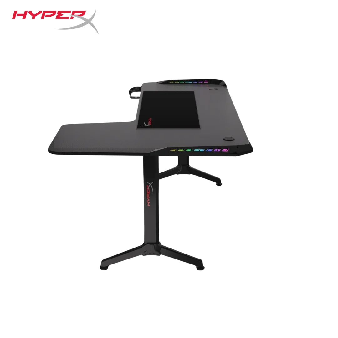 Hyperx gaming desk (l) 160*60 cm (l: 100cm) rgb lighting - desk & chair