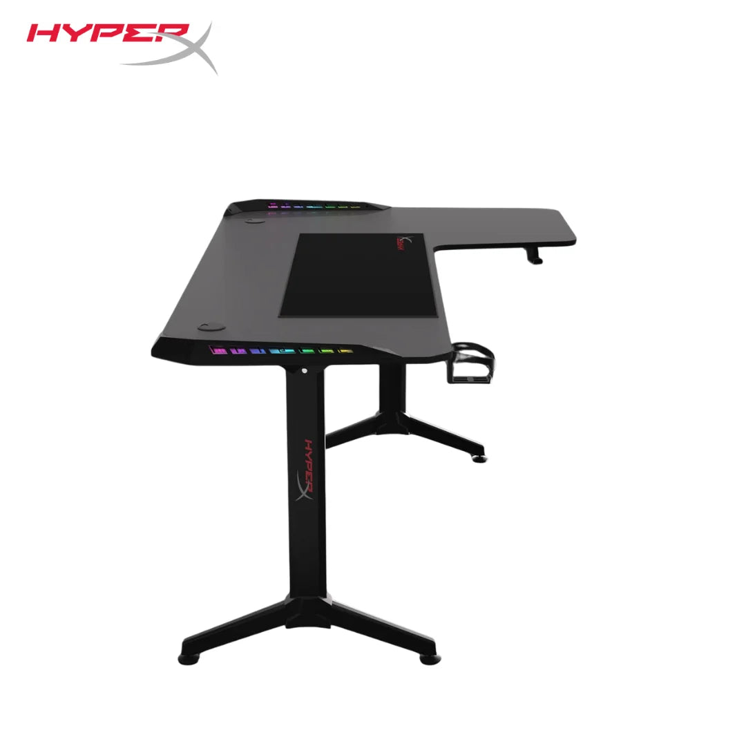 Hyperx gaming desk (l) 160*60 cm (l: 100cm) rgb lighting - desk & chair