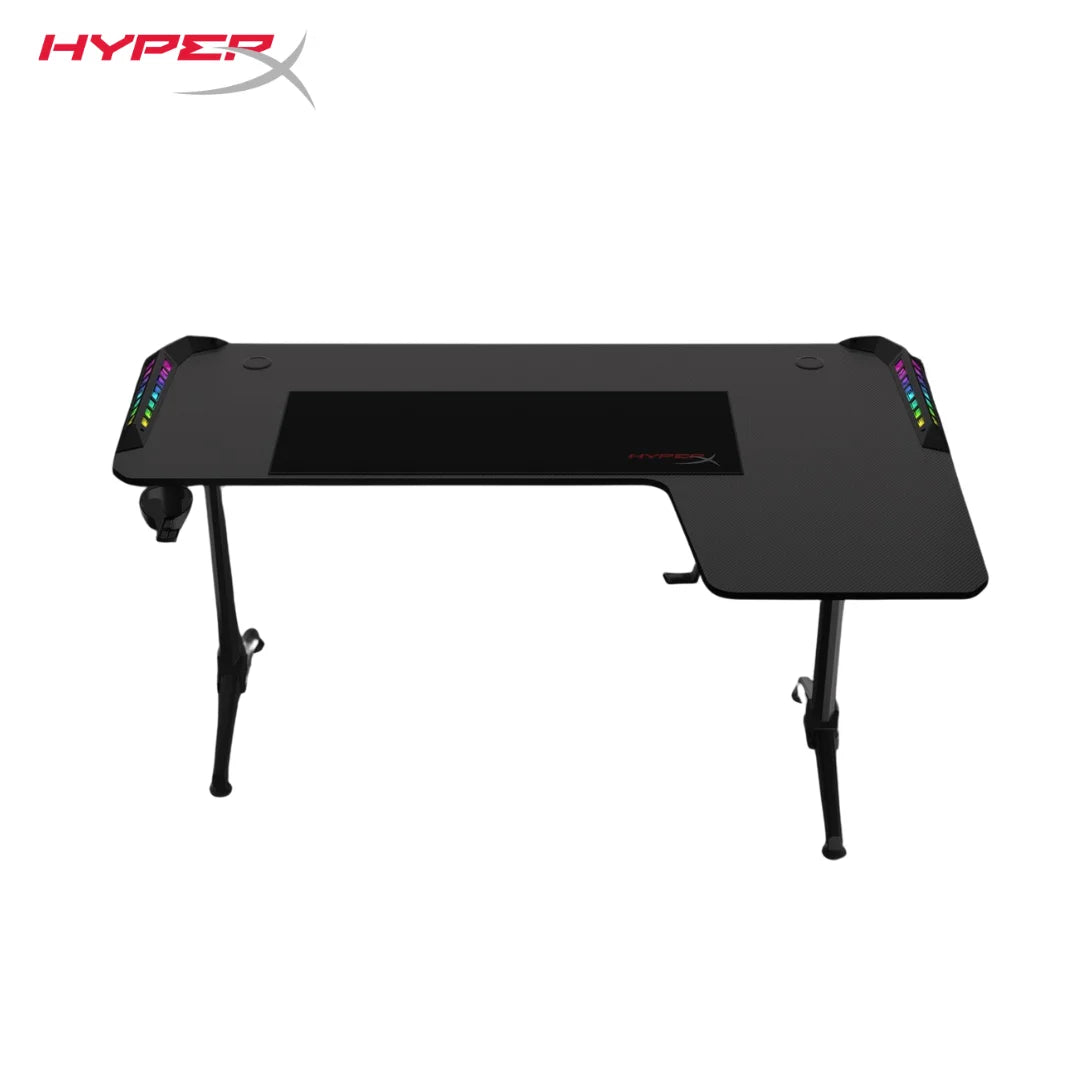 Hyperx gaming desk (l) 160*60 cm (l: 100cm) rgb lighting - desk & chair