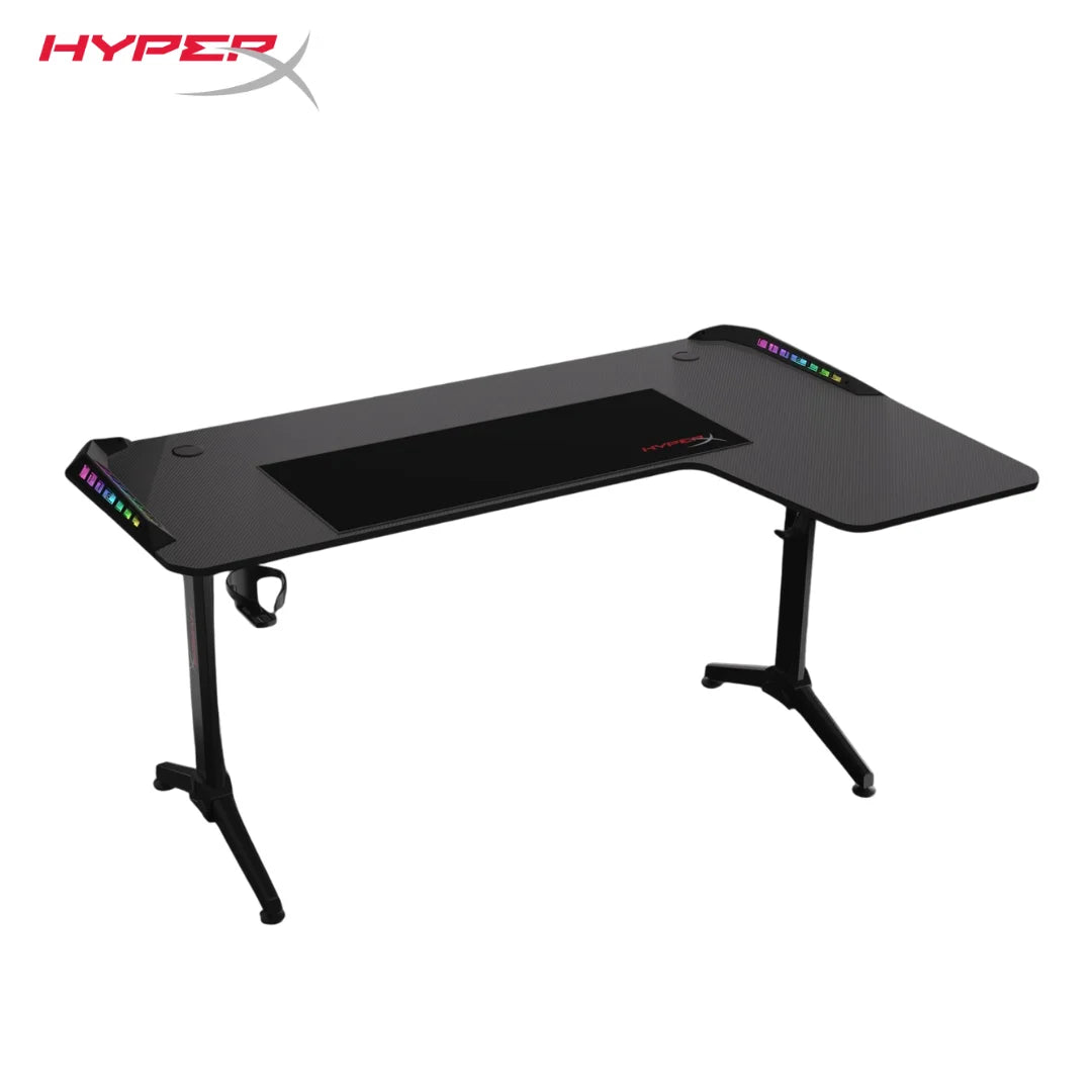 Hyperx gaming desk (l) 160*60 cm (l: 100cm) rgb lighting - desk & chair