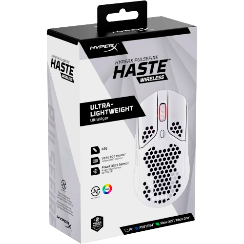 Hyperx Pulsefire Haste Ultra Lightweight Wireless - White Default Title