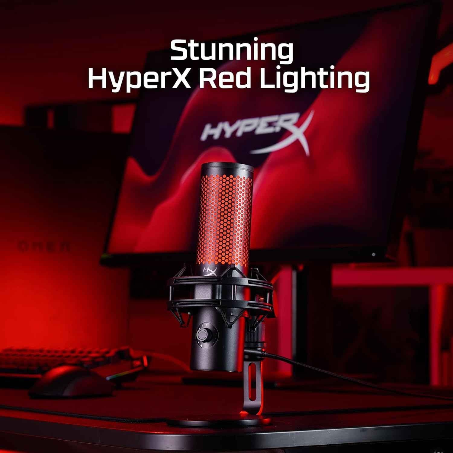 Hyperx quadcast 2 microphone for gaming streaming and podcasting - streaming